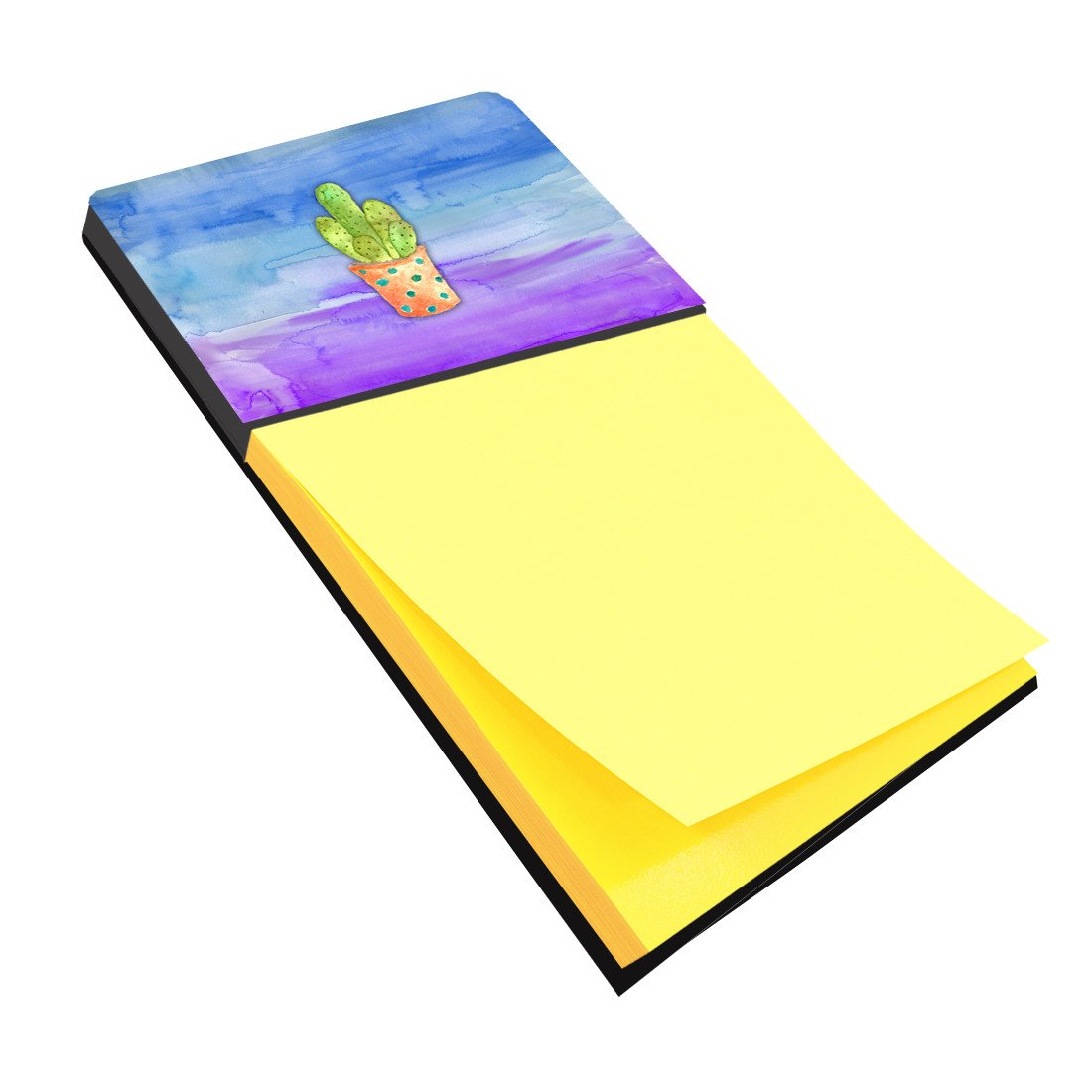 Cactus Blue and Purple Watercolor Sticky Note Holder BB7363SN by Caroline&#39;s Treasures