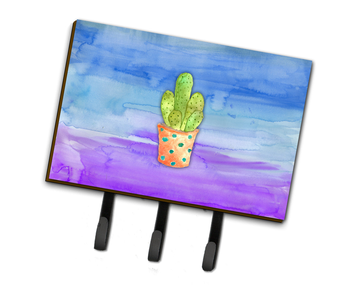 Cactus Blue and Purple Watercolor Leash or Key Holder BB7363TH68  the-store.com.