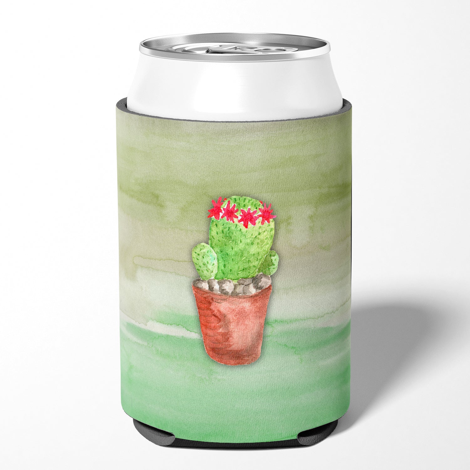 Cactus Green Watercolor Can or Bottle Hugger BB7364CC  the-store.com.
