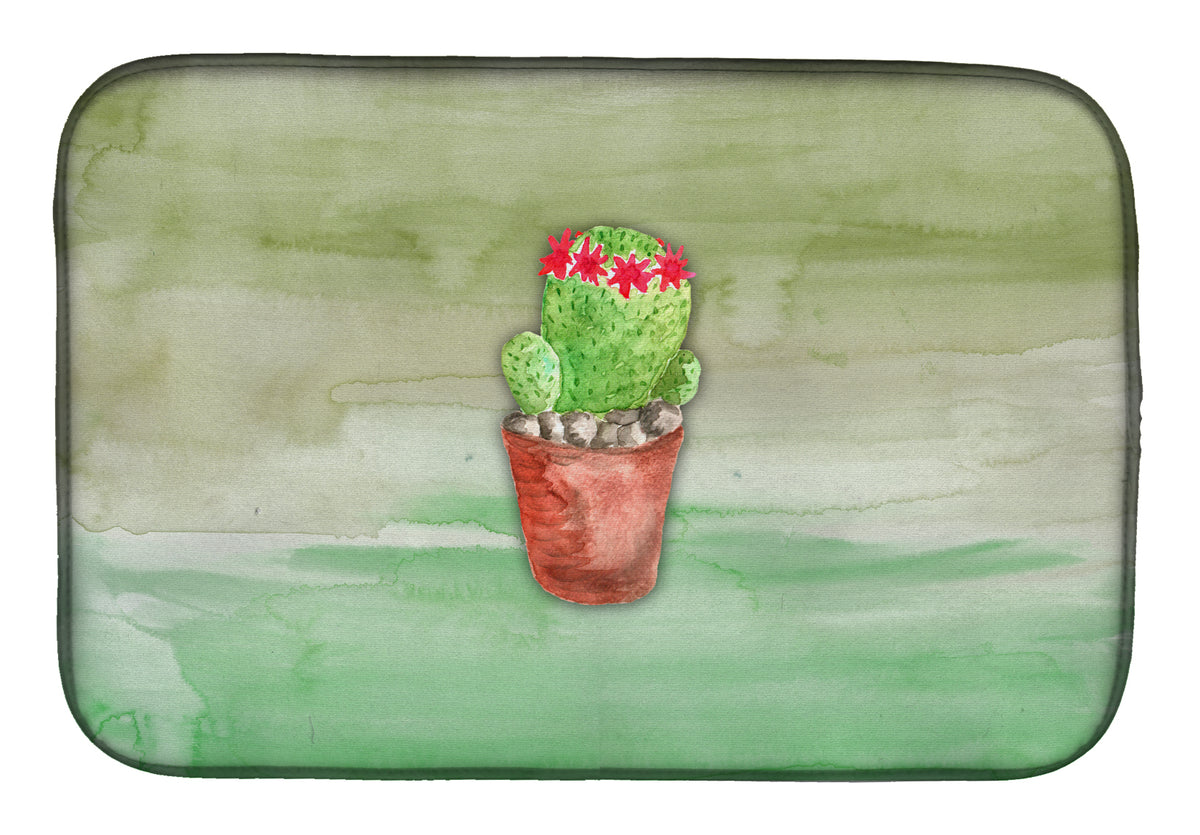 Cactus Green Watercolor Dish Drying Mat BB7364DDM