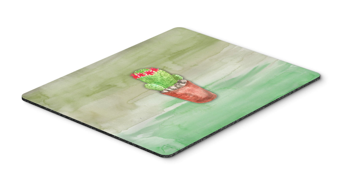 Cactus Green Watercolor Mouse Pad, Hot Pad or Trivet BB7364MP by Caroline&#39;s Treasures