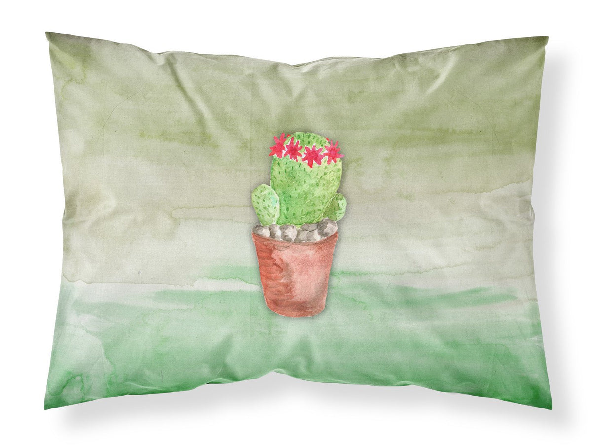 Cactus Green Watercolor Fabric Standard Pillowcase BB7364PILLOWCASE by Caroline&#39;s Treasures