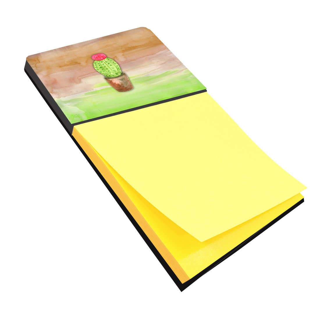 Cactus Green and Brown Watercolor Sticky Note Holder BB7365SN by Caroline&#39;s Treasures