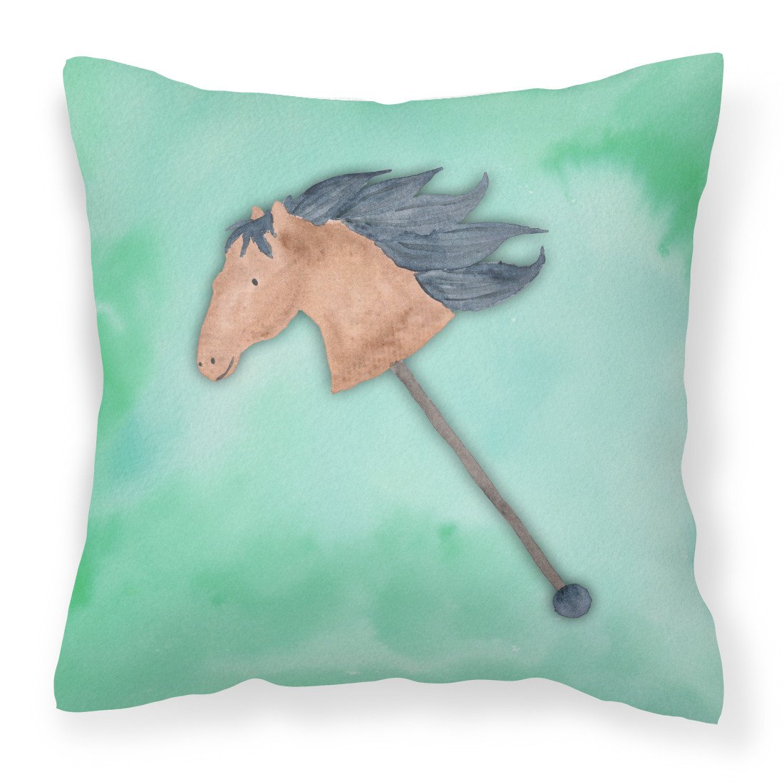 Stick Horse Watercolor Fabric Decorative Pillow BB7366PW1818 by Caroline&#39;s Treasures