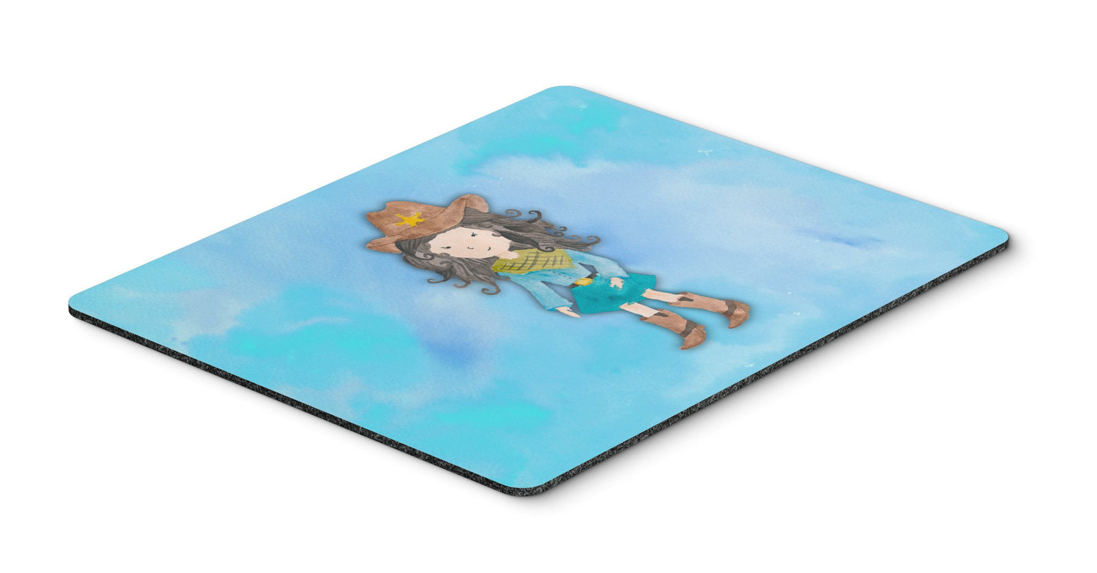 Cowgirl Watercolor Mouse Pad, Hot Pad or Trivet BB7367MP by Caroline's Treasures