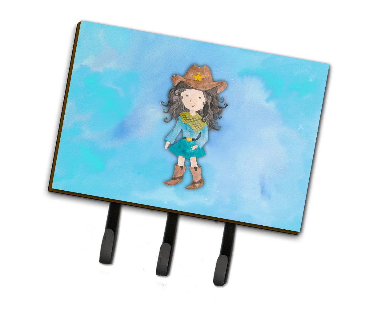 Cowgirl Watercolor Leash or Key Holder BB7367TH68  the-store.com.