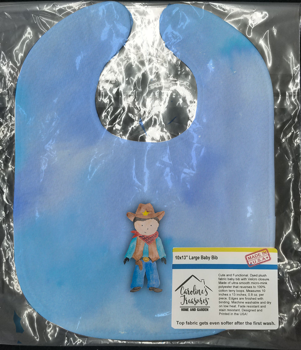 Caroline's Treasures Cowboy Watercolor Baby Bib BB7368BIB