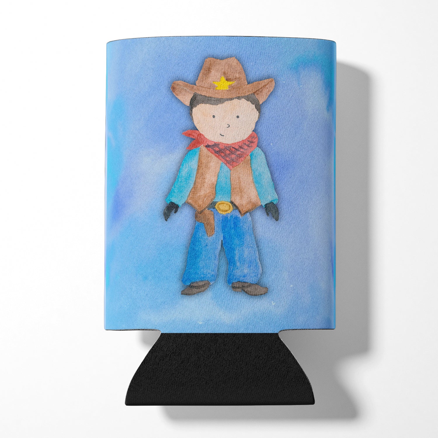 Cowboy Watercolor Can or Bottle Hugger BB7368CC