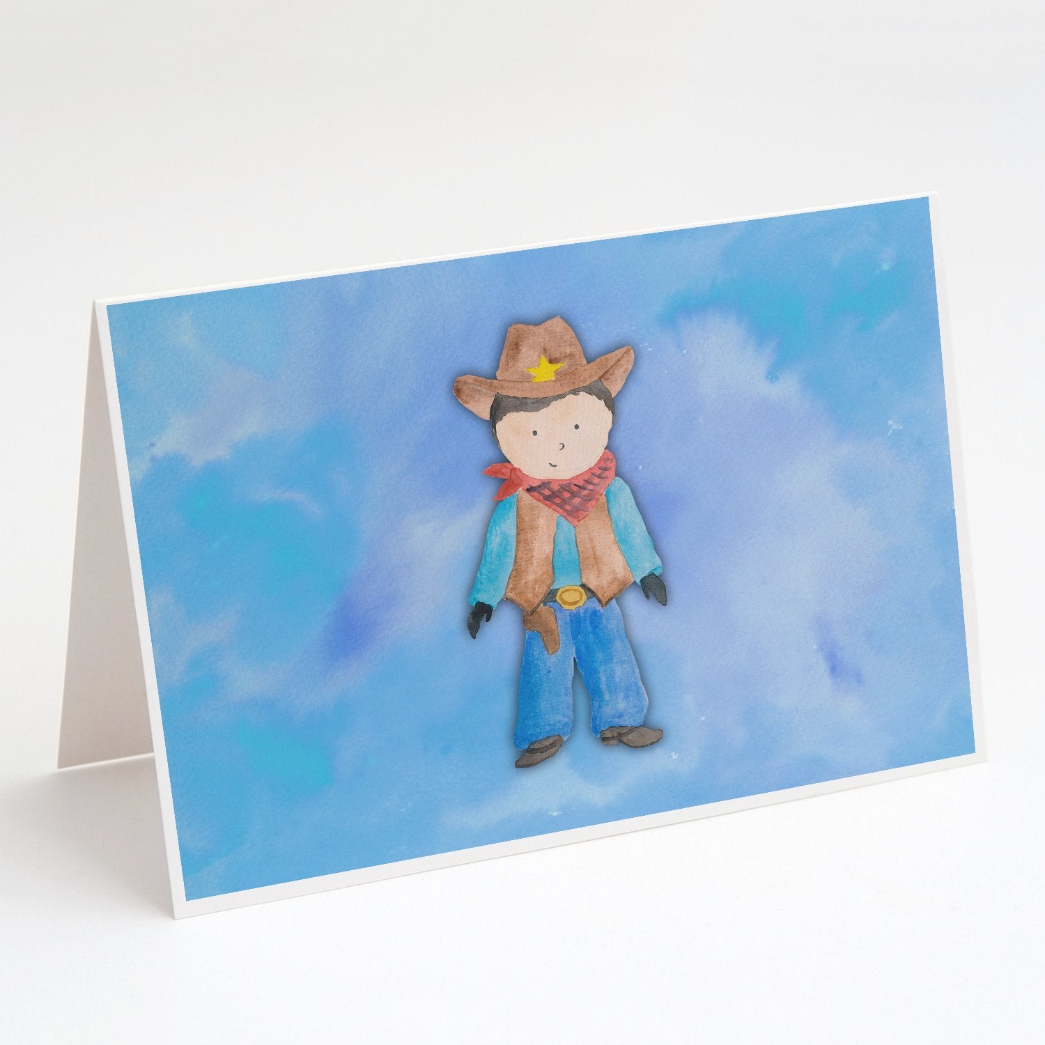 Buy this Cowboy Watercolor Greeting Cards and Envelopes Pack of 8