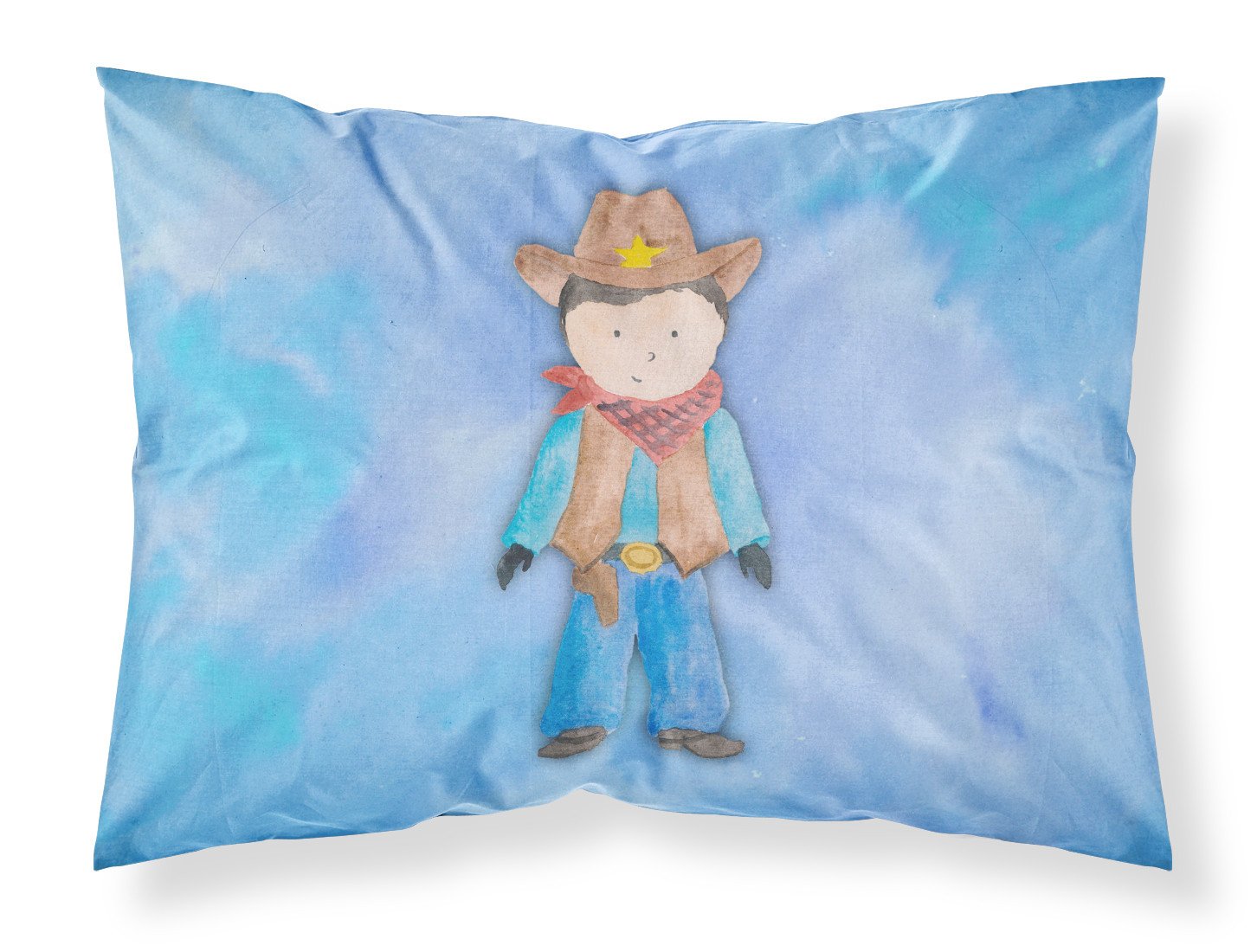 Cowboy Watercolor Fabric Standard Pillowcase BB7368PILLOWCASE by Caroline's Treasures