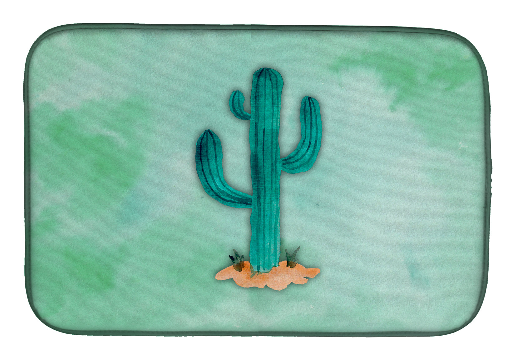 Western Cactus Watercolor Dish Drying Mat BB7369DDM  the-store.com.