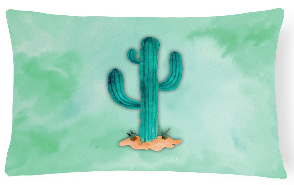 Western Cactus Watercolor Canvas Fabric Decorative Pillow BB7369PW1216 by Caroline&#39;s Treasures
