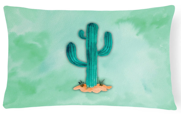 Western Cactus Watercolor Canvas Fabric Decorative Pillow BB7369PW1216 by Caroline's Treasures