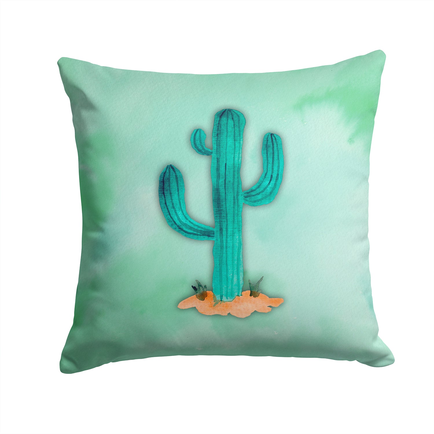 Western Cactus Watercolor Fabric Decorative Pillow BB7369PW1414 - the-store.com