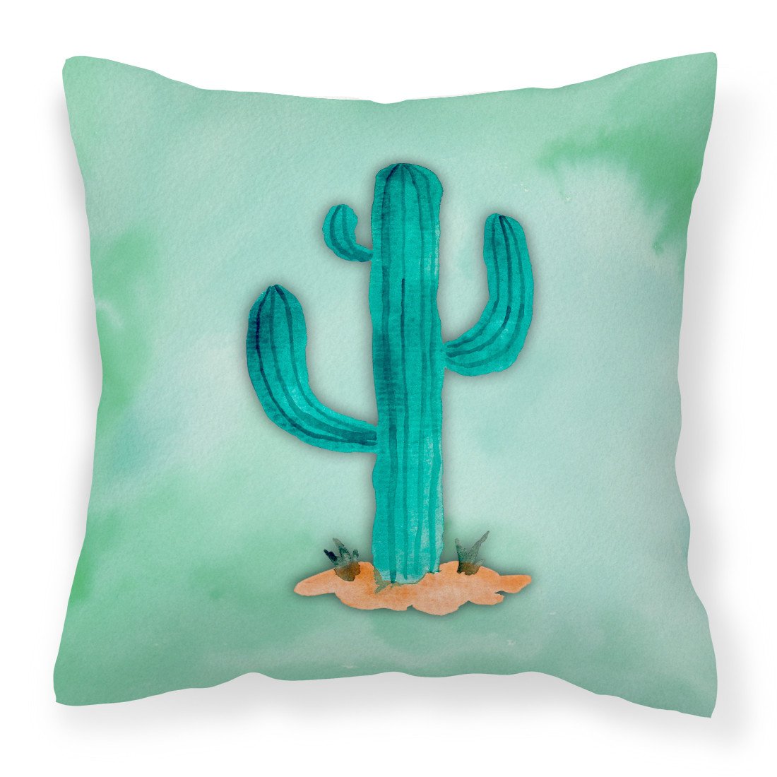 Western Cactus Watercolor Fabric Decorative Pillow BB7369PW1818 by Caroline&#39;s Treasures