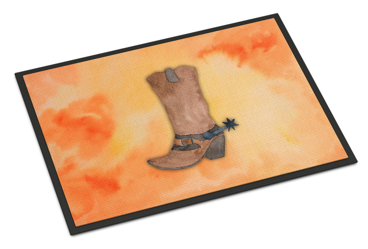 Cowboy Boot Watercolor Indoor or Outdoor Mat 24x36 BB7371JMAT by Caroline&#39;s Treasures