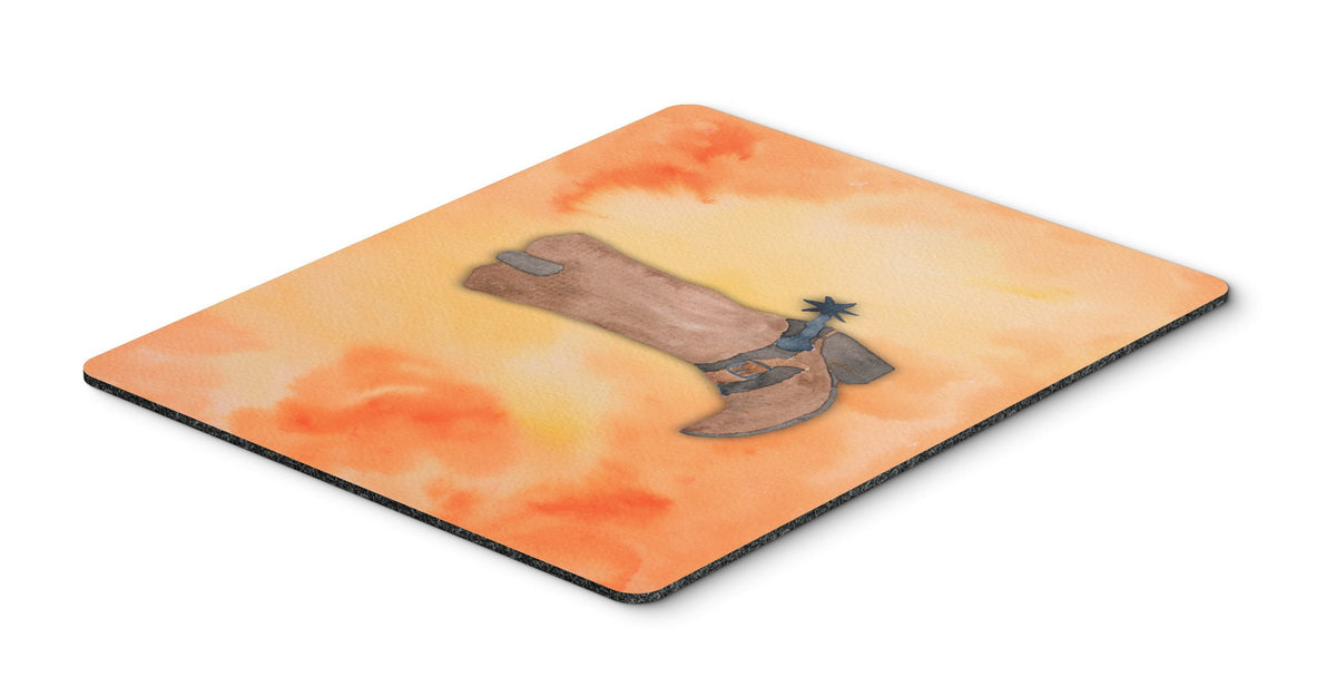 Cowboy Boot Watercolor Mouse Pad, Hot Pad or Trivet BB7371MP by Caroline&#39;s Treasures