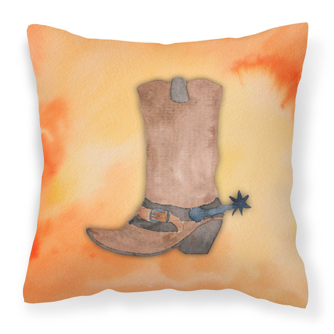 Cowboy Boot Watercolor Fabric Decorative Pillow BB7371PW1818 by Caroline&#39;s Treasures