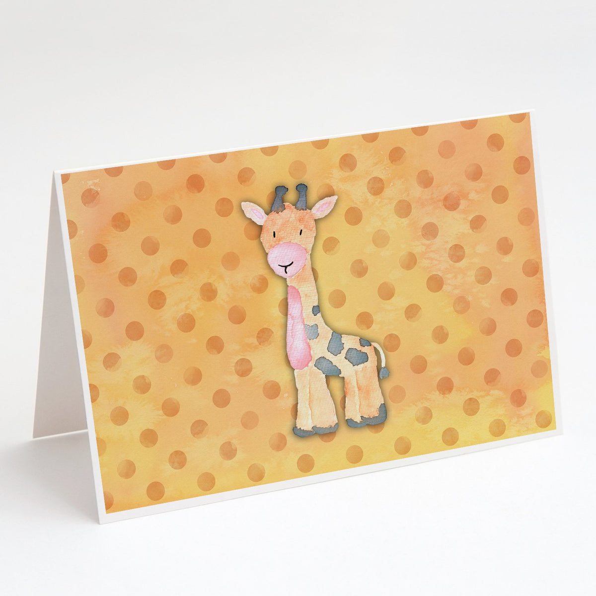 Buy this Polkadot Griaffe Watercolor Greeting Cards and Envelopes Pack of 8