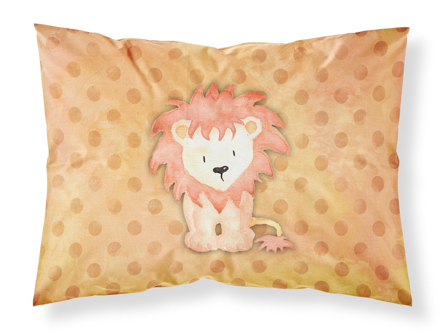 Polkadot Lion Watercolor Fabric Standard Pillowcase BB7374PILLOWCASE by Caroline's Treasures