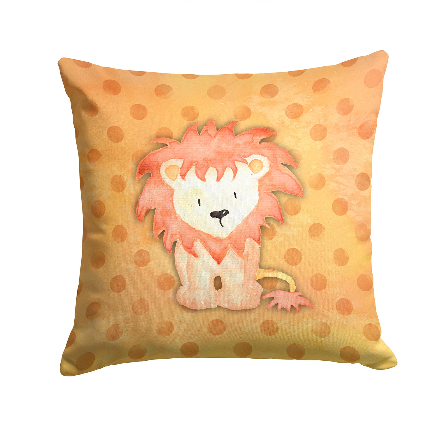 Polkadot Lion Watercolor Fabric Decorative Pillow BB7374PW1414 - the-store.com