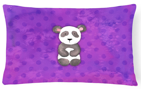 Polkadot Panda Bear Watercolor Canvas Fabric Decorative Pillow BB7375PW1216 by Caroline's Treasures