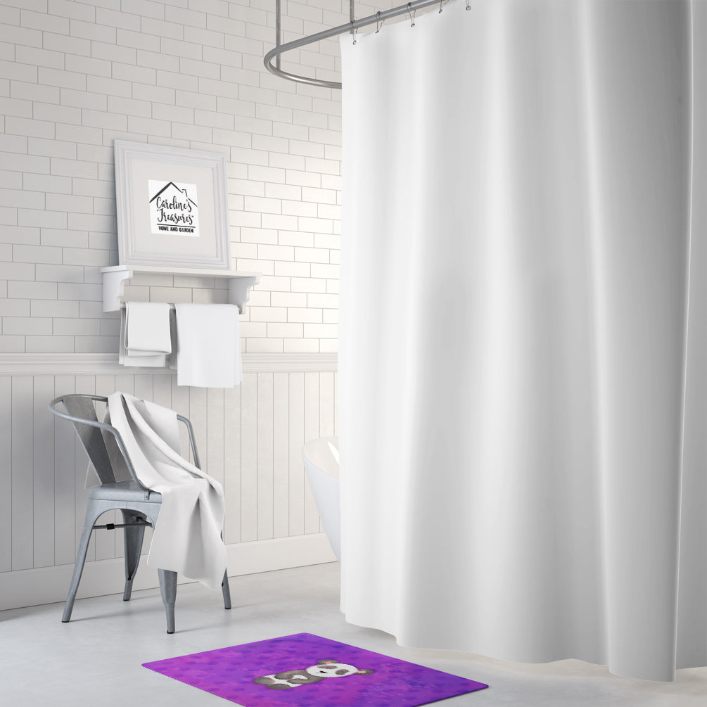 Caroline's Treasures Polkadot Panda Bear Watercolor Machine Washable Memory Foam Mat BB7375RUG