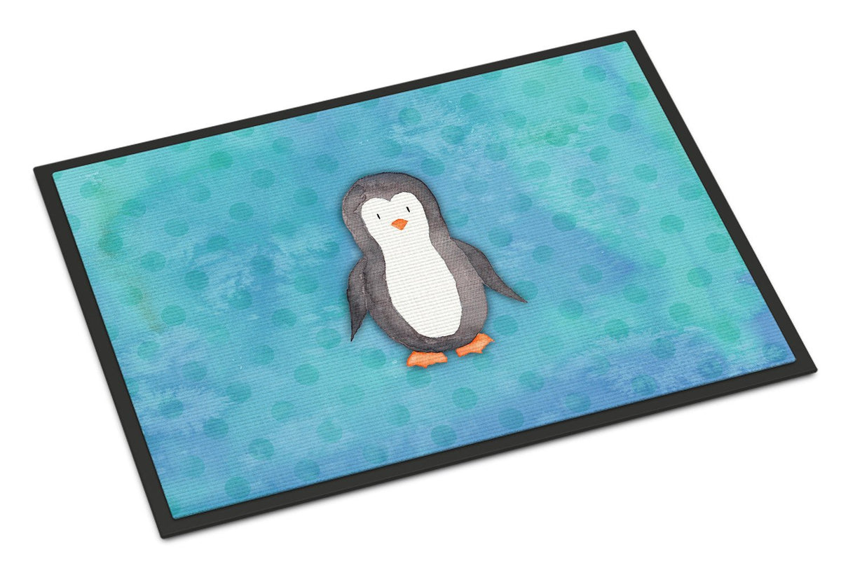 Polkadot Penguin Watercolor Indoor or Outdoor Mat 24x36 BB7376JMAT by Caroline&#39;s Treasures