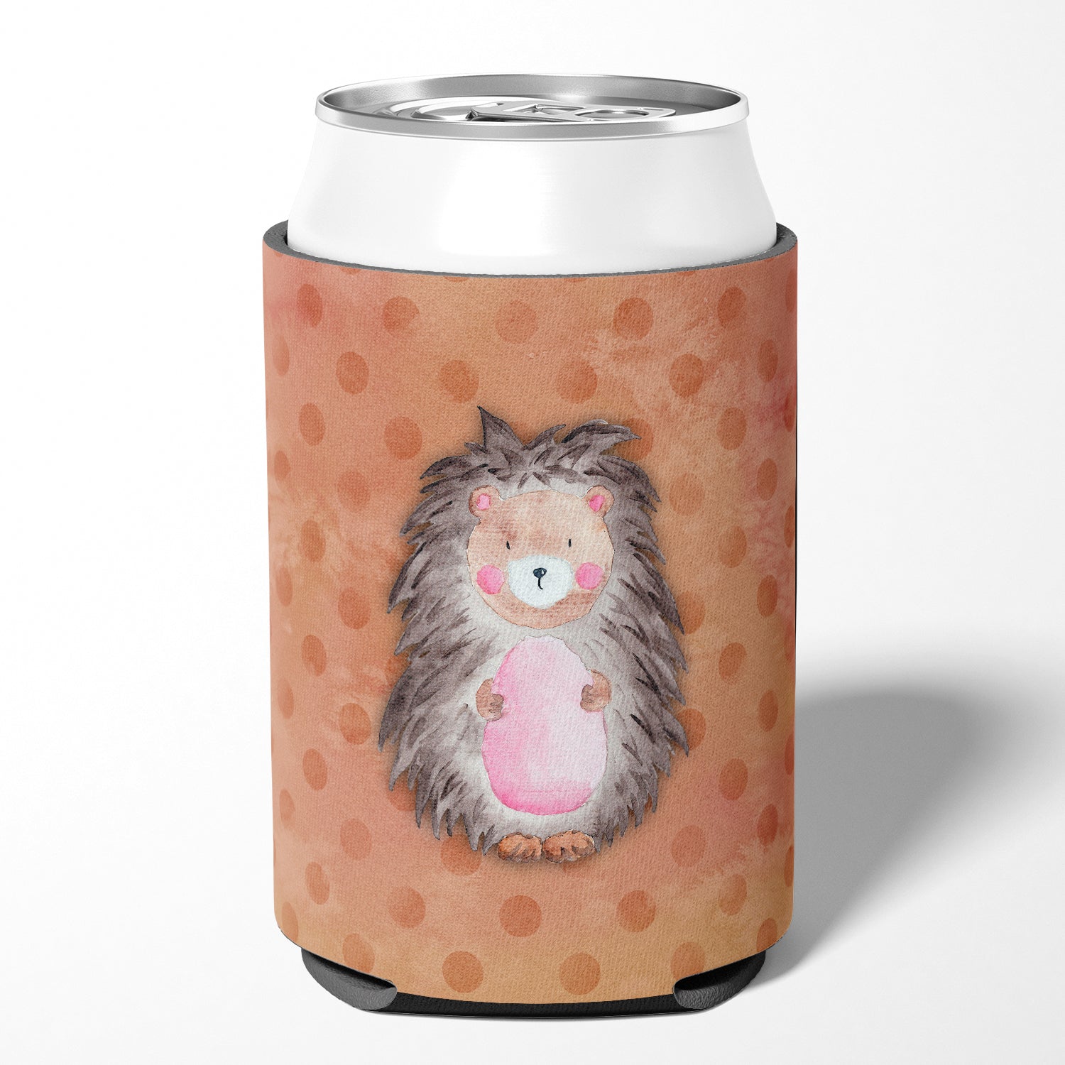 Caroline's Treasures Polkadot Hedgehog Watercolor Can or Bottle Hugger BB7378CC