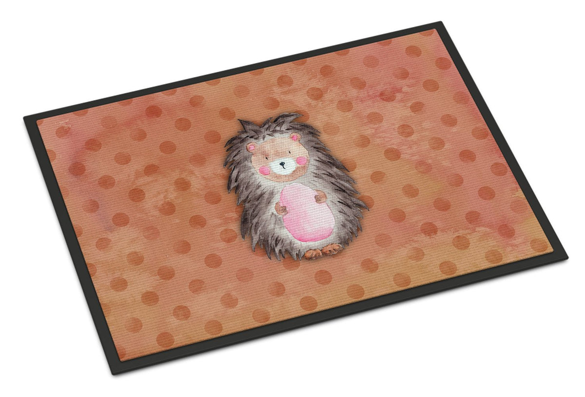 Polkadot Hedgehog Watercolor Indoor or Outdoor Mat 24x36 BB7378JMAT by Caroline&#39;s Treasures