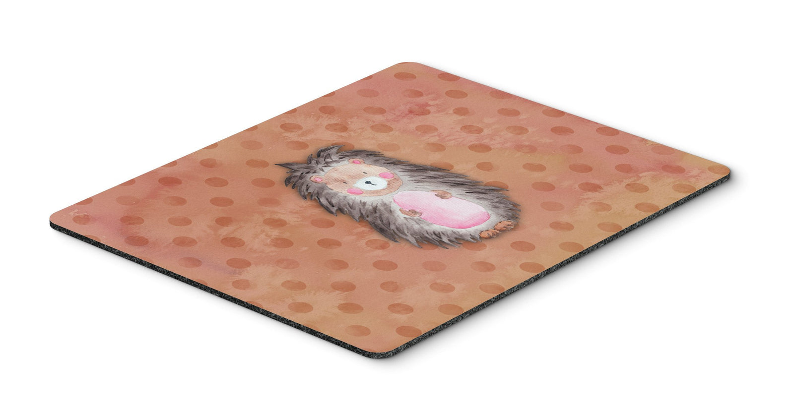 Polkadot Hedgehog Watercolor Mouse Pad, Hot Pad or Trivet BB7378MP by Caroline's Treasures