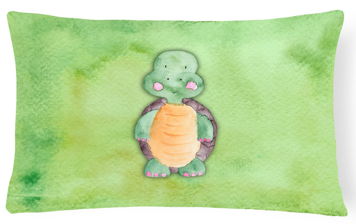Turtle Watercolor Canvas Fabric Decorative Pillow BB7382PW1216 by Caroline&#39;s Treasures