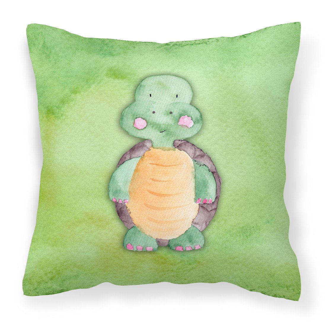 Turtle Watercolor Fabric Decorative Pillow BB7382PW1818 by Caroline&#39;s Treasures