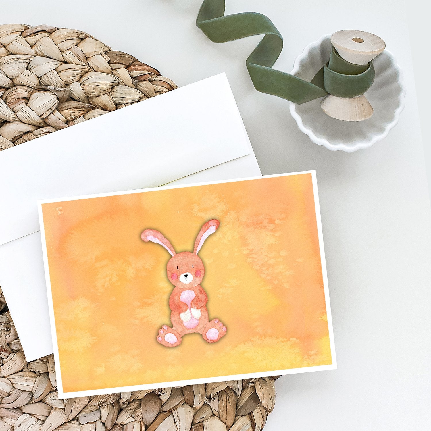 Rabbit Watercolor Greeting Cards and Envelopes Pack of 8 - the-store.com