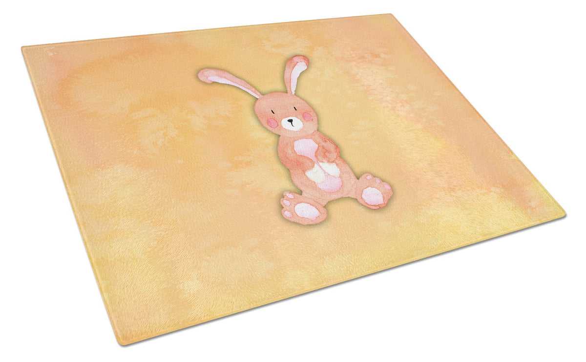 Rabbit Watercolor Glass Cutting Board Large BB7383LCB by Caroline&#39;s Treasures