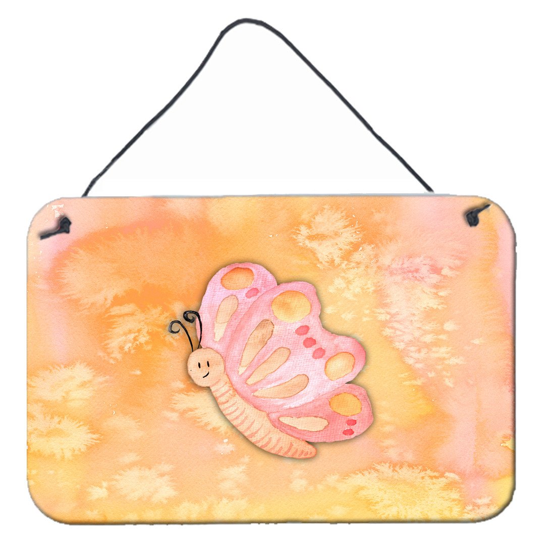 Butterfly Watercolor Wall or Door Hanging Prints BB7384DS812 by Caroline's Treasures