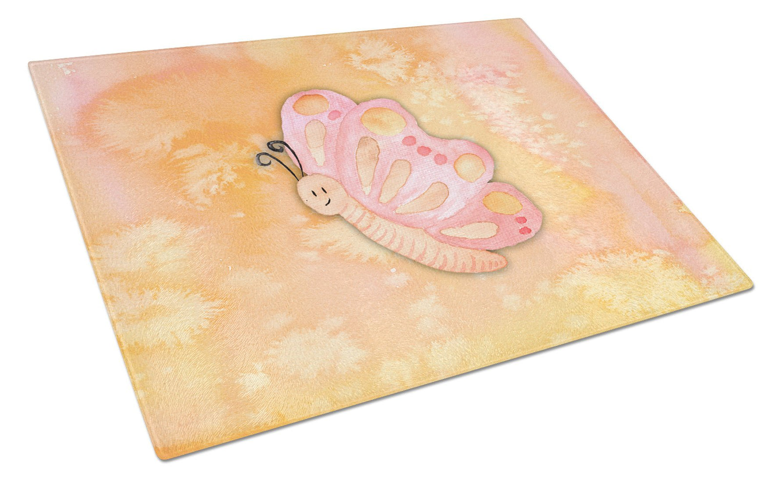Butterfly Watercolor Glass Cutting Board Large BB7384LCB by Caroline's Treasures