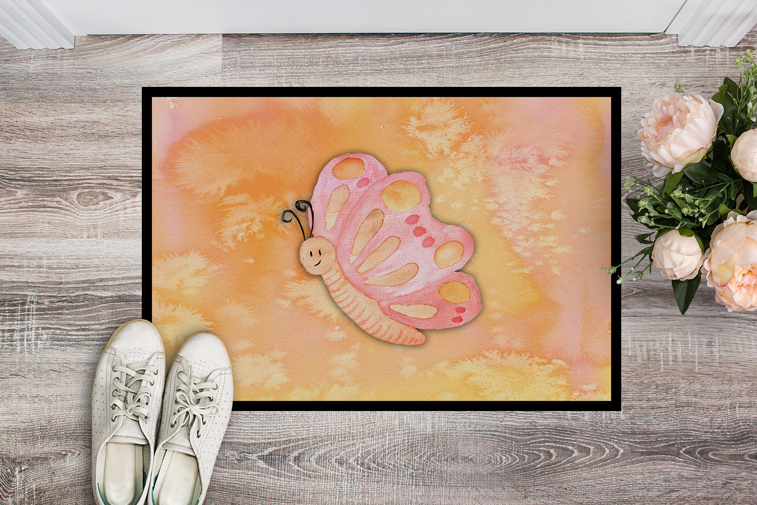 Butterfly Watercolor Indoor or Outdoor Mat 18x27 BB7384MAT - the-store.com