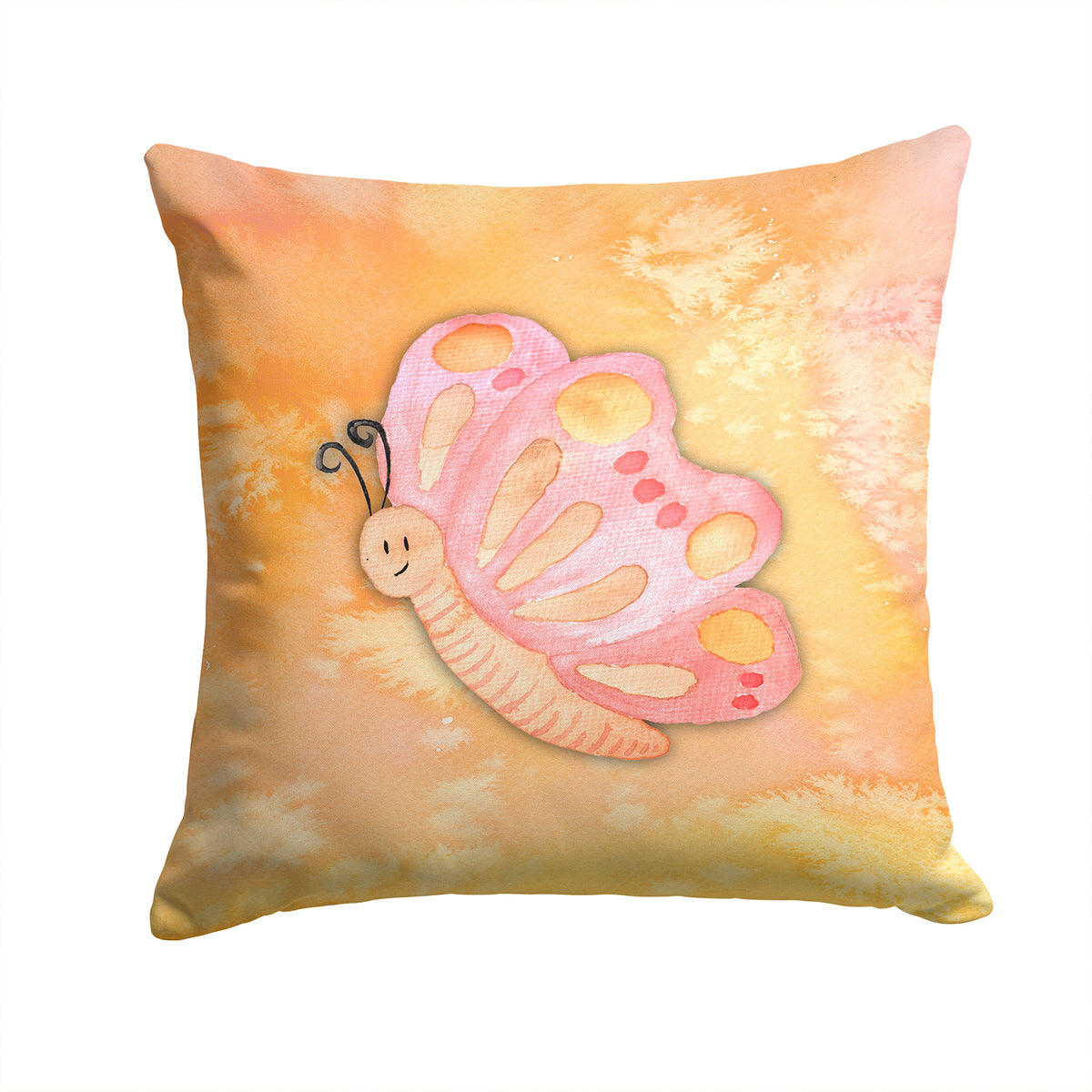 Butterfly Watercolor Fabric Decorative Pillow BB7384PW1414 - the-store.com