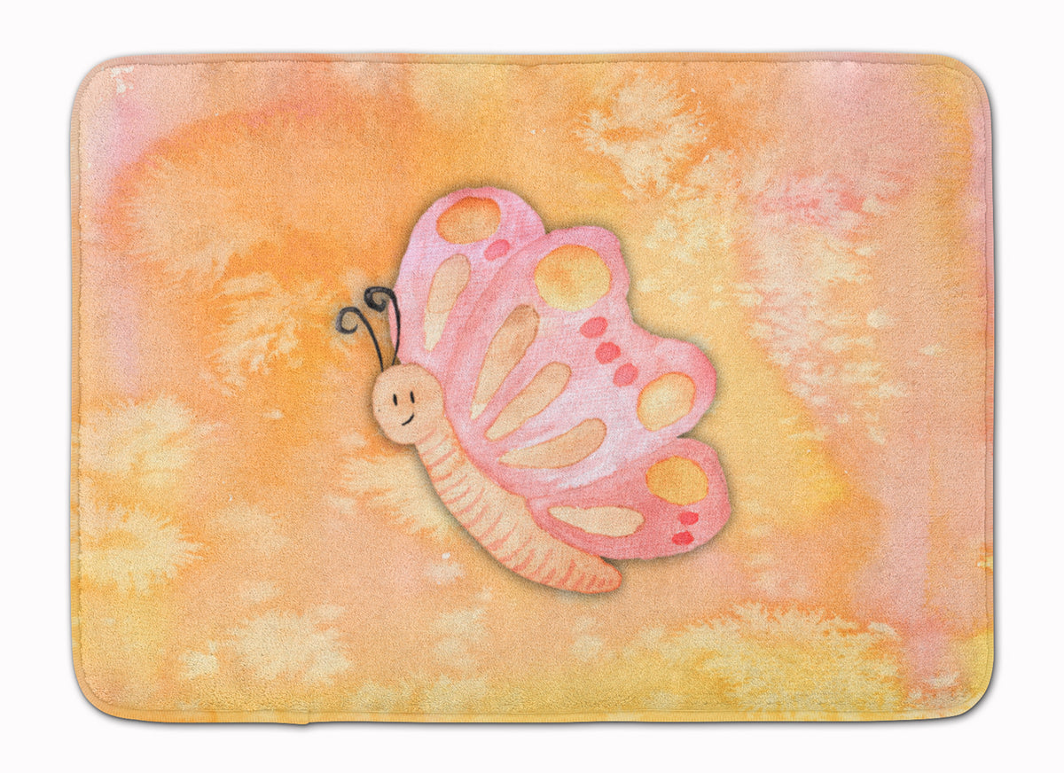 Butterfly Watercolor Machine Washable Memory Foam Mat BB7384RUG - the-store.com