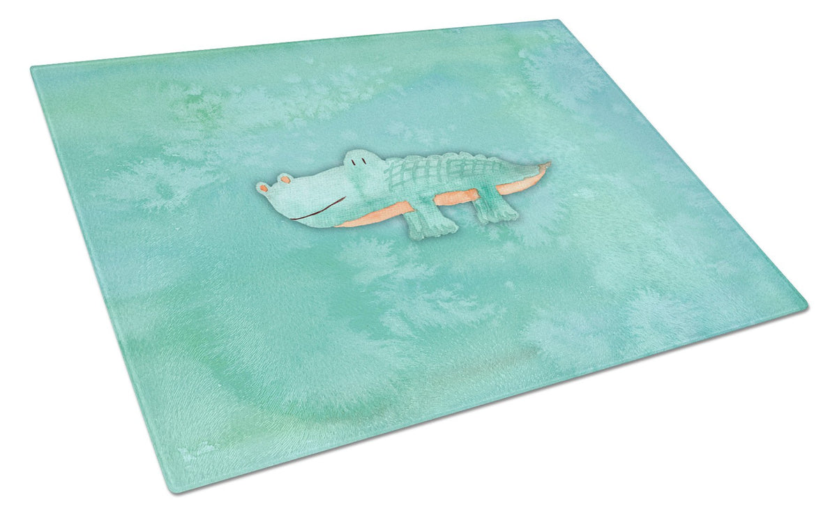 Alligator Watercolor Glass Cutting Board Large BB7385LCB by Caroline&#39;s Treasures