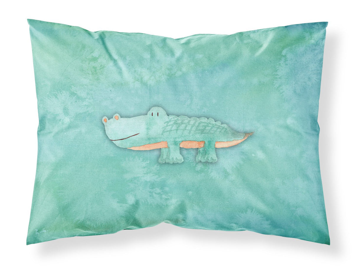 Alligator Watercolor Fabric Standard Pillowcase BB7385PILLOWCASE by Caroline&#39;s Treasures