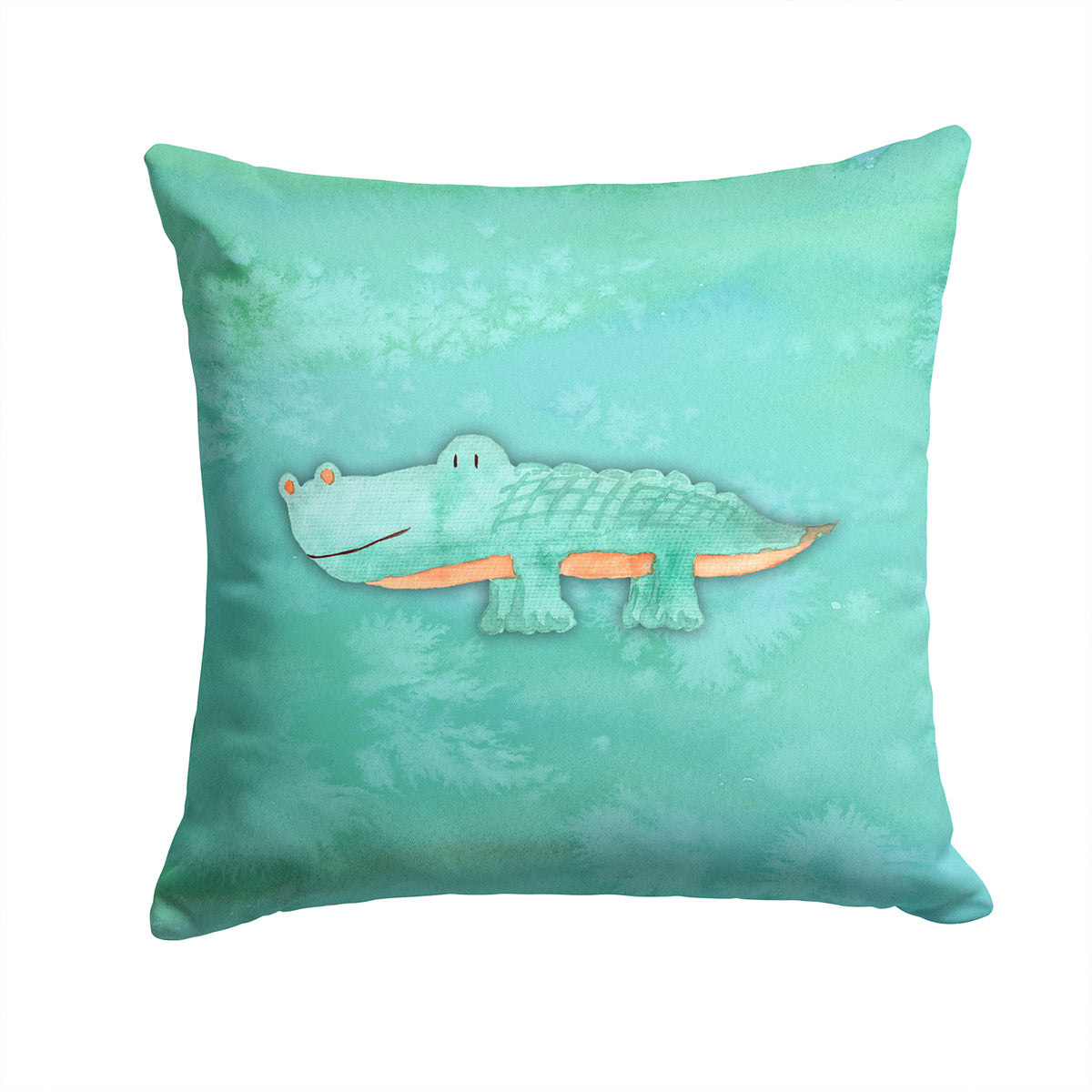 Alligator Watercolor Fabric Decorative Pillow BB7385PW1414 - the-store.com
