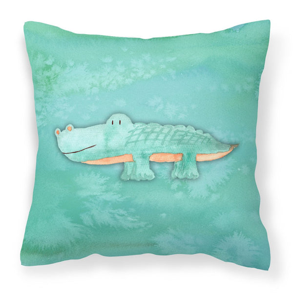 Alligator Watercolor Fabric Decorative Pillow BB7385PW1818 by Caroline's Treasures