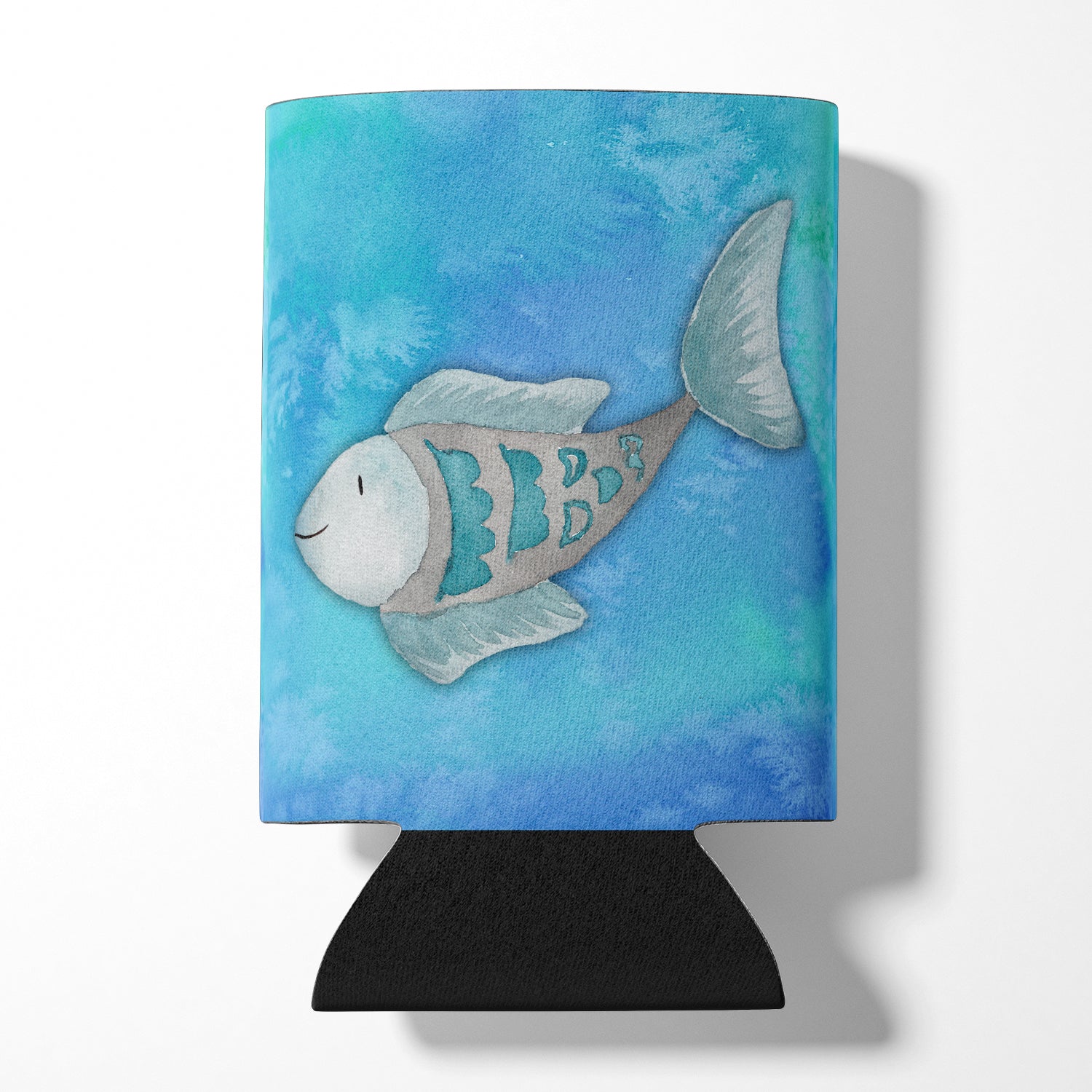 Blue Fish Watercolor Can or Bottle Hugger BB7386CC  the-store.com.