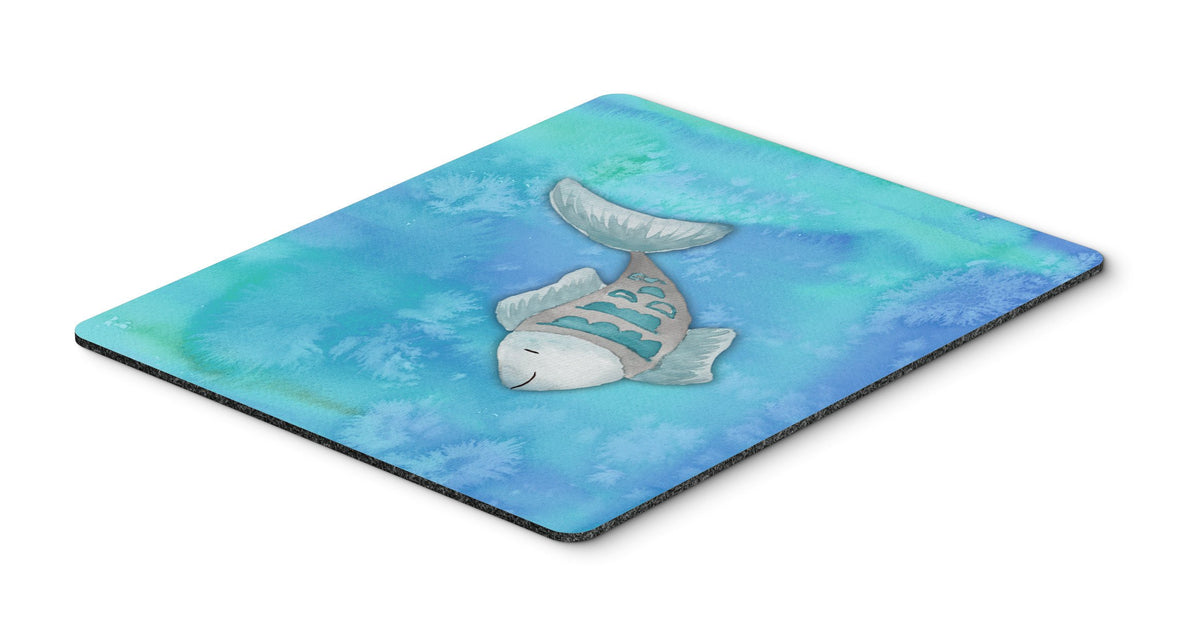 Blue Fish Watercolor Mouse Pad, Hot Pad or Trivet BB7386MP by Caroline&#39;s Treasures