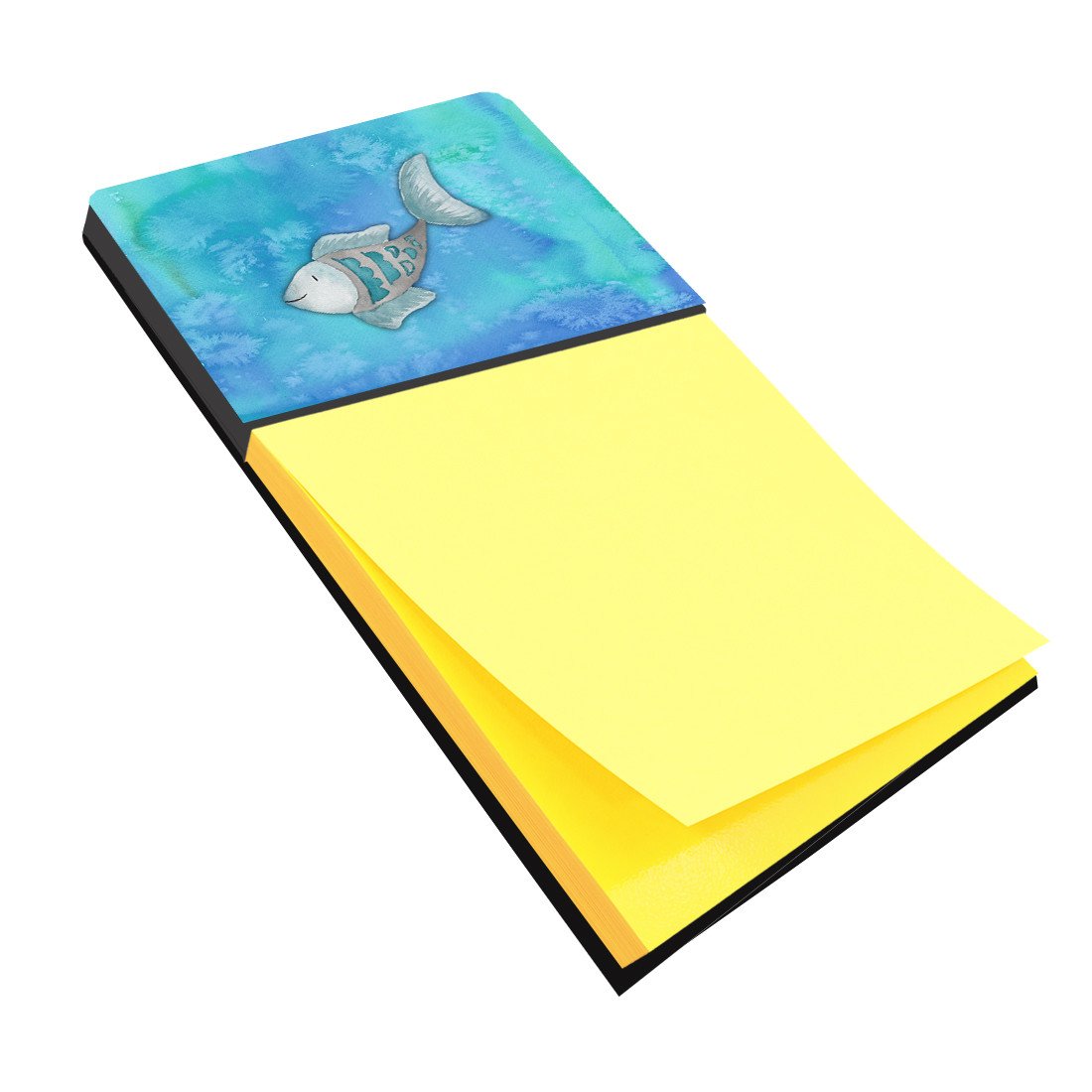Blue Fish Watercolor Sticky Note Holder BB7386SN by Caroline's Treasures