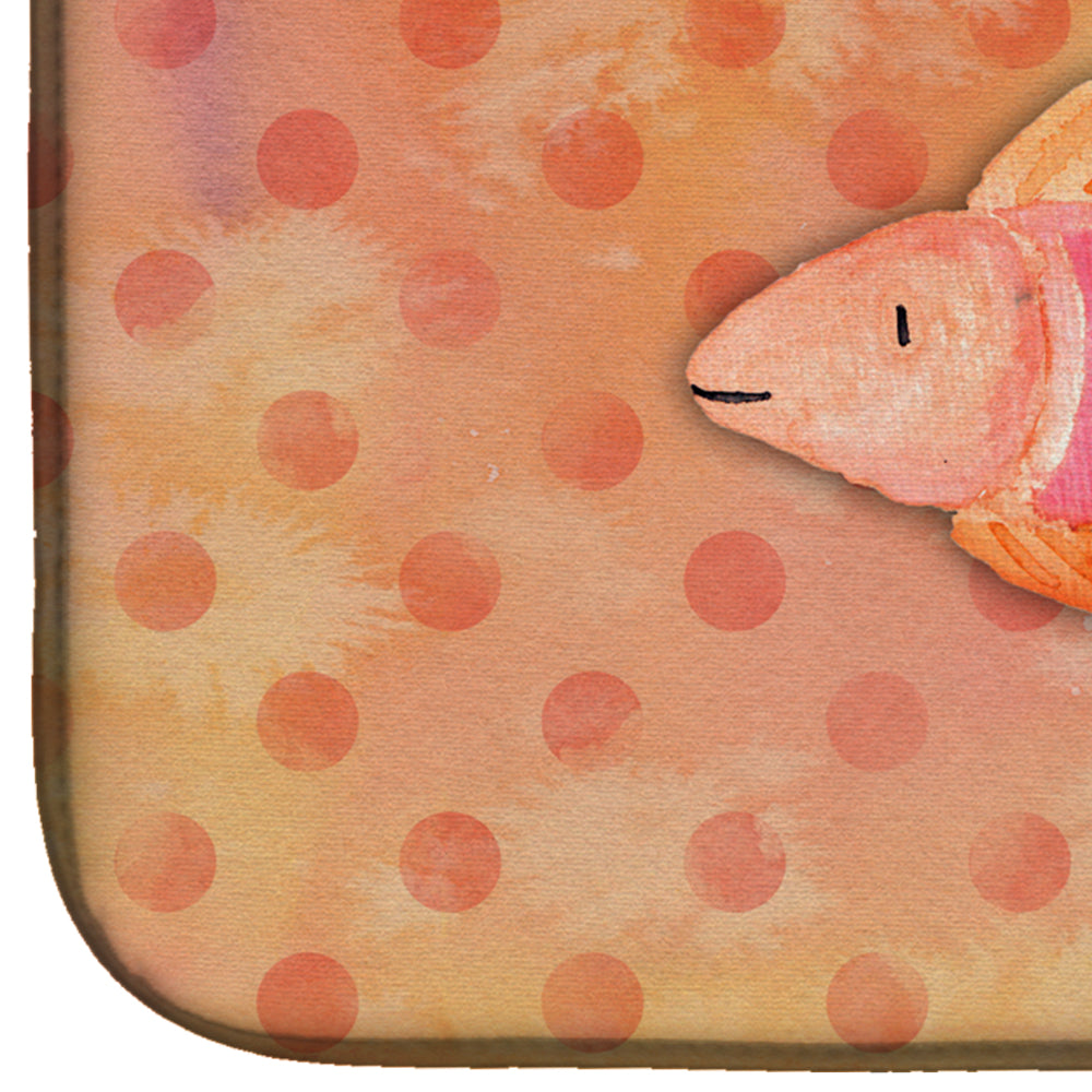 Orange Fish Watercolor Dish Drying Mat BB7387DDM