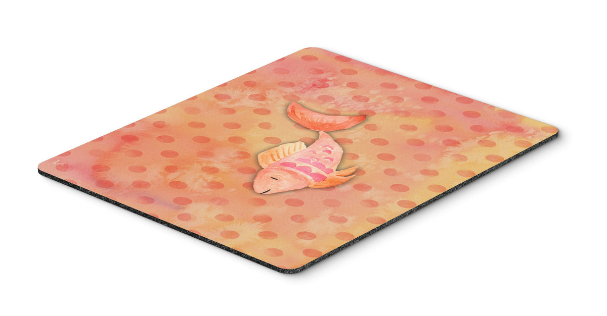 Orange Fish Watercolor Mouse Pad, Hot Pad or Trivet BB7387MP by Caroline&#39;s Treasures
