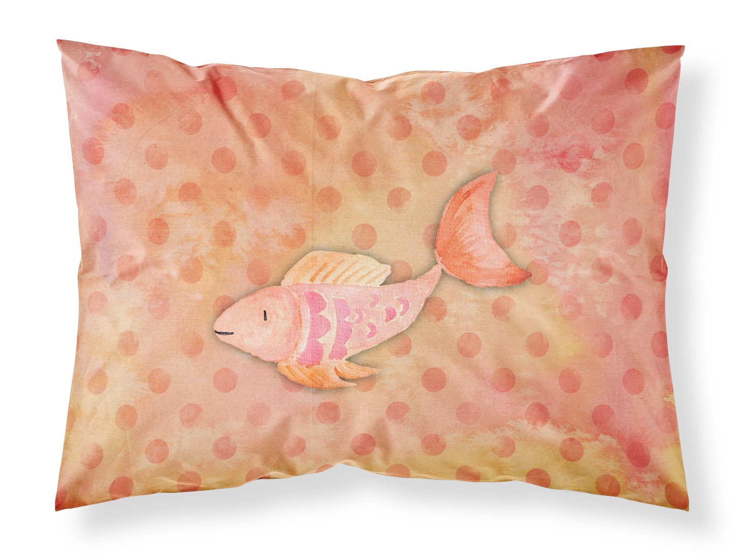 Orange Fish Watercolor Fabric Standard Pillowcase BB7387PILLOWCASE by Caroline's Treasures